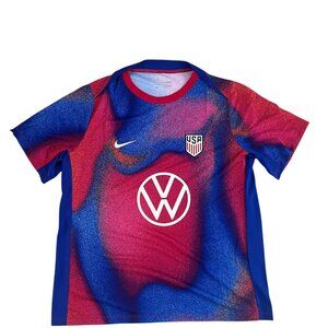 Authentic USMNT Nike 2024 Academy Pro Pre-Match Top Soccer Jersey Royal XL NWT.